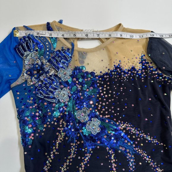 New Figure Skating Dress Size Girl 12 (7~10T) with Hair Scrunchies (125~135cm) - Picture 10 of 11